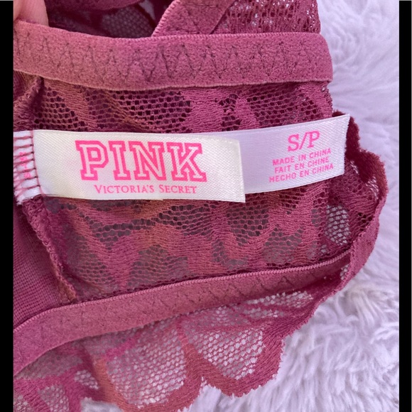 VS Pink- High Neck Lace Bralette - Picture 6 of 6